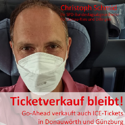 MdB Christoph Schmid sitzt im Zug