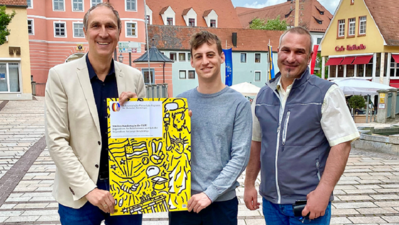 Gabriel Sullivan, Christoph Schmid und Johannes Konle werben für das PPP.